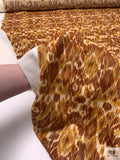 Made in Switzerland Chenille Ikat Viscose-Wool Jacket Weight - Burnt Caramel / Burnt Yellow / Beige