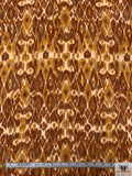 Made in Switzerland Chenille Ikat Viscose-Wool Jacket Weight - Burnt Caramel / Burnt Yellow / Beige