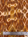 Made in Switzerland Chenille Ikat Viscose-Wool Jacket Weight - Burnt Caramel / Burnt Yellow / Beige