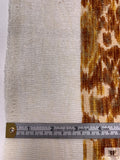 Made in Switzerland Chenille Ikat Viscose-Wool Jacket Weight - Burnt Caramel / Burnt Yellow / Beige