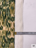 Made in Switzerland Chenille Ikat Viscose-Wool Jacket Weight - Greens / Beige