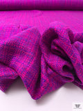 Yarn-Dyed Silk Matka Suiting - Fuchsia / Purple