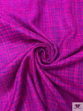 Yarn-Dyed Silk Matka Suiting - Fuchsia / Purple