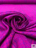 Yarn-Dyed Silk Matka Suiting - Fuchsia / Purple