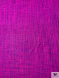 Yarn-Dyed Silk Matka Suiting - Fuchsia / Purple