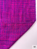 Yarn-Dyed Silk Matka Suiting - Fuchsia / Purple