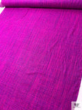 Yarn-Dyed Silk Matka Suiting - Fuchsia / Purple