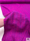 Yarn-Dyed Silk Matka Suiting - Fuchsia / Purple