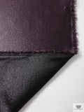 Slightly Textured Twill Lamé - Eggplant / Black