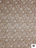 French Swirl Design Metallic Lace with Cording - Rose Gold / Gold