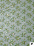 French Lace with Sequins and Cording - Seafoam Green