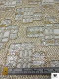 French Metallic Lace with Pearls - Gold / Silver