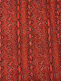 Italian Snakeskin Printed Tricot Knit - Vermilion / Brick Red / Black