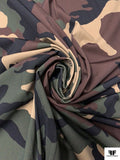 Italian Camouflage R13 Printed Tricot Knit - Desert Tan / Army Green / Black / Brown