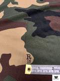 Italian Camouflage R13 Printed Tricot Knit - Desert Tan / Army Green / Black / Brown