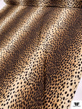 Italian Wild Cat Printed Tricot Knit - Golden Brown / Black / White