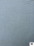 Italian Swiss Dot Twill Cotton Chambray - Denim Blue / Orange