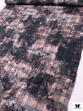 Italian Smoky Plaid Printed Cotton Double Gauze - Dusty Purple / Dusty Pink / Black