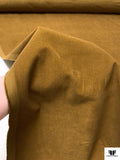 Italian Sold Mid-Wale Cotton Corduroy - Ochre Brown