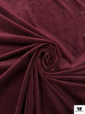 Italian Solid Stretch Cotton Velveteen - Wine Berry