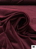 Italian Solid Stretch Cotton Velveteen - Wine Berry