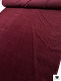 Italian Solid Stretch Cotton Velveteen - Wine Berry