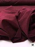 Italian Solid Stretch Cotton Velveteen - Wine Berry