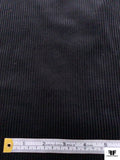 Solid Wide Wale Cotton Corduroy - Black