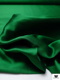 Made in Spain Polyester-Silk Textured Piqué Zibeline - Green