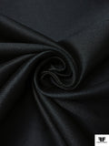 Made in Spain Polyester-Silk Textured Piqué Zibeline - Black