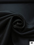 Made in Spain Polyester-Silk Textured Piqué Zibeline - Black