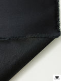 Made in Spain Polyester-Silk Textured Piqué Zibeline - Black