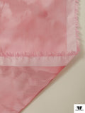 Italian Ruffo Coli Foggy Floral Warp Printed Polyester Taffeta - Pink / Dusty Pink