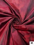 Italian Ruffo Coli Foggy Floral Warp Printed Polyester Taffeta - Cranberry