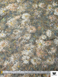 Floral Soft Brocade - Earth Tones / Antique Gold