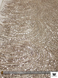 Fine Tulle with Beads and Sequins - Champagne Beige