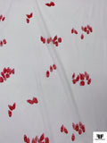 Fingerprint Printed Cotton Lawn - White / Red