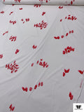 Fingerprint Printed Cotton Lawn - White / Red