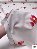 Fingerprint Printed Cotton Lawn - White / Red