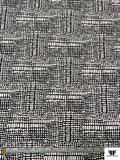 Italian Abstract Graphic Printed Cotton Lawn - Black / Off-White