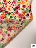 Made in Germany Floral Printed Silk-Cotton Voile - Multicolor