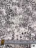 Mini Cheetah Printed Silk Georgette - Black / Off-White