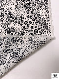 Mini Cheetah Printed Silk Georgette - Black / Off-White