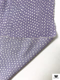 Dotted Zig-Zag Printed Silk Georgette - Lilac / Ivory