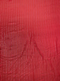 Satin Striped Silk Chiffon with Lurex Pinstripes - Hot Red / Gold / Silver