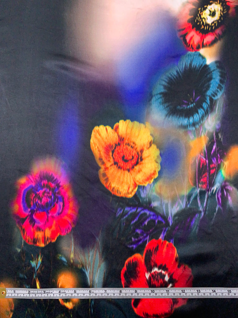 Made in Germany Floral Windows Printed Satin Silk Chiffon Panel ...