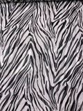 Zebra Printed Burnout Chiffon - Black / White