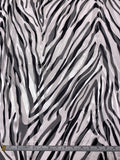 Zebra Printed Burnout Chiffon - Black / White