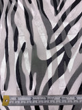 Zebra Printed Burnout Chiffon - Black / White