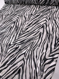 Zebra Printed Burnout Chiffon - Black / White